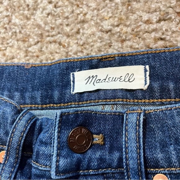 Madewell The Perfect Vintage Crop Jean Exposed Button Fly Blue Denim High Rise - Picture 6 of 10
